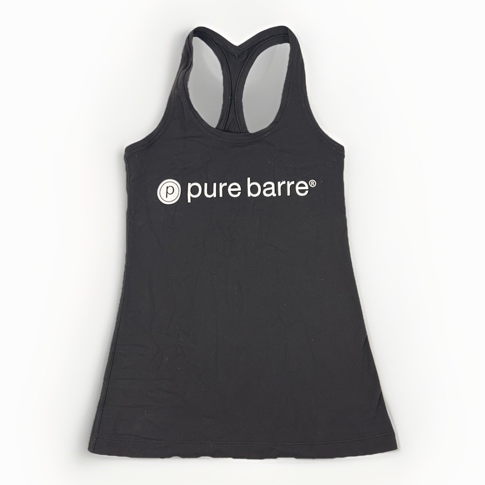 Lululemon‎ Cool Racerback Tank Top Sleeveless Pure Barre Black Womens Size 4